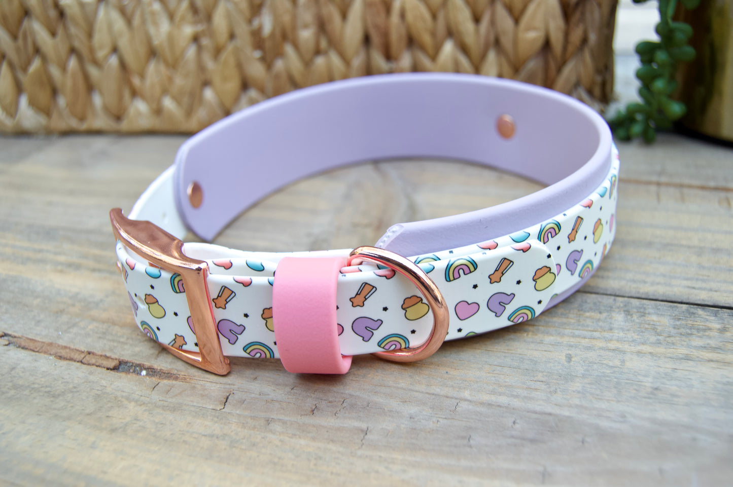 Lucky: Printed Double Layer Biothane Dog Collar