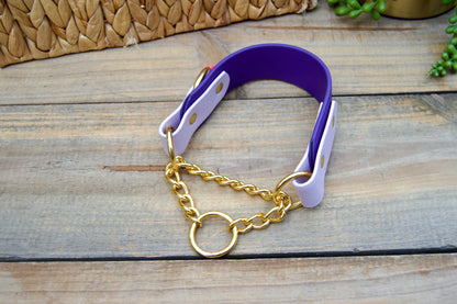RTS Purple/Lilac Tapered Martingale Biothane Dog Collar