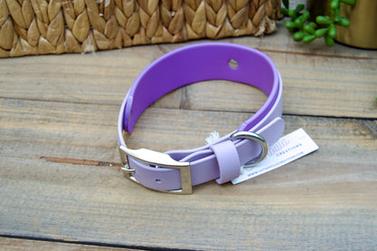 RTS Lilac and Amethyst Double Layer Biothane Dog Collar