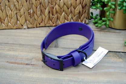 RTS 13-16 INCH Purple Double Layer Biothane Dog Collar