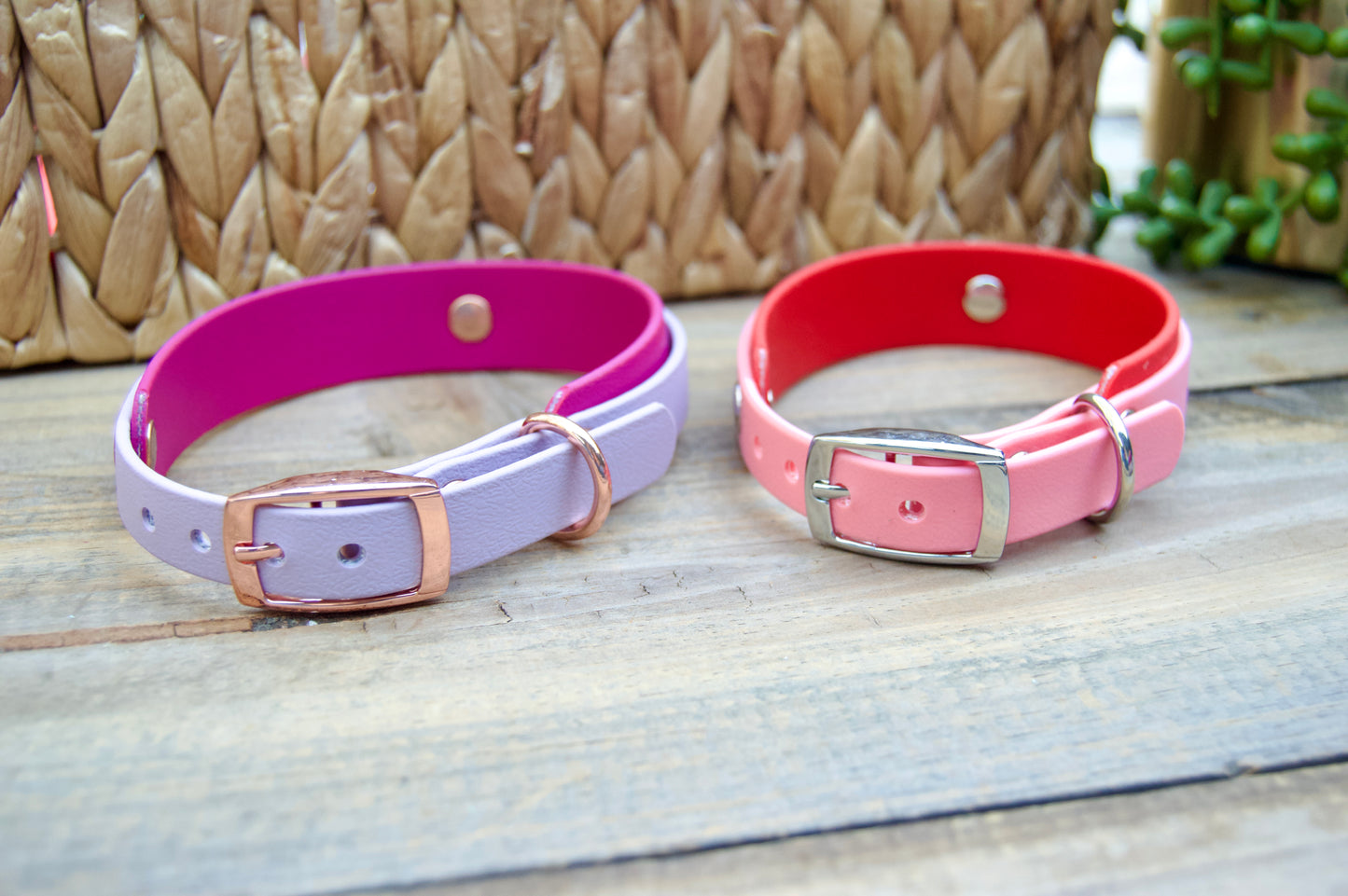 RTS: Mini 11-13 INCH Double Layer Biothane Dog Collars