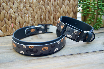 RTS Jack-o-Lantern Double Layer Biothane Dog Collar