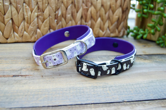 RTS Mini 11-13 INCH Ghost Double Layer Biothane Dog Collar