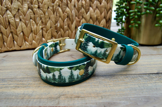 Forest: Printed Double Layer Biothane Dog Collar
