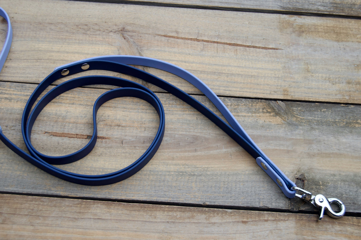 Two Color Biothane Dog Leash With Traffic Handle