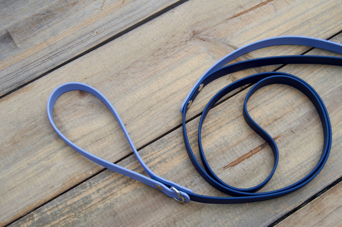 Two Color Biothane Dog Leash With Traffic Handle