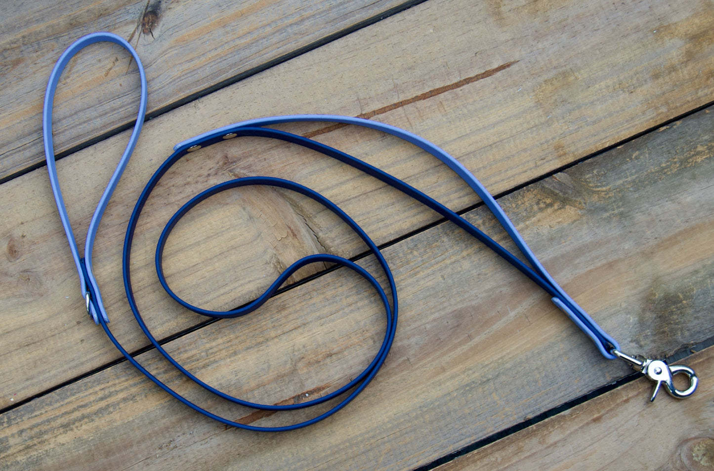 Two Color Biothane Dog Leash With Traffic Handle