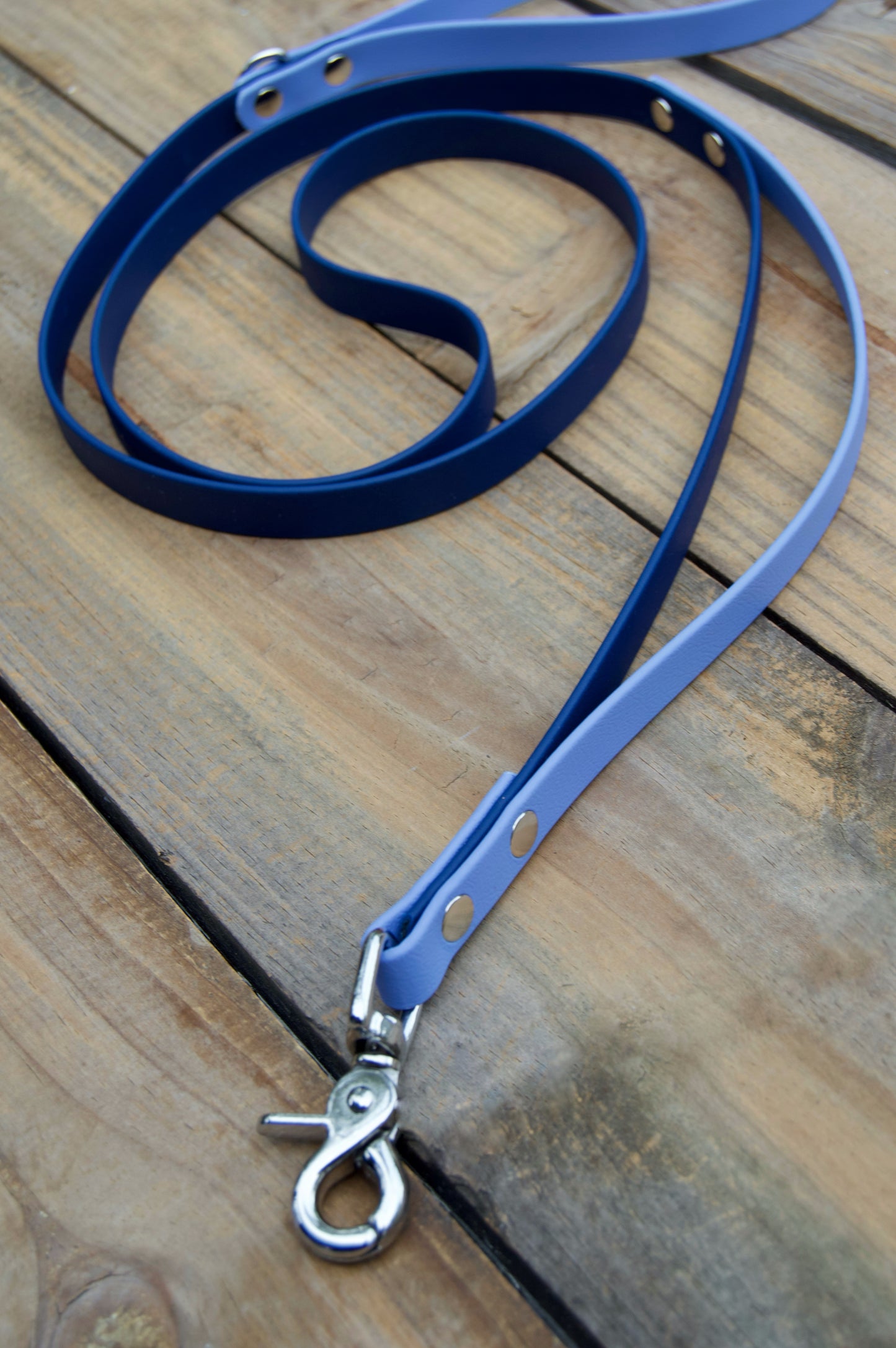 Two Color Biothane Dog Leash With Traffic Handle