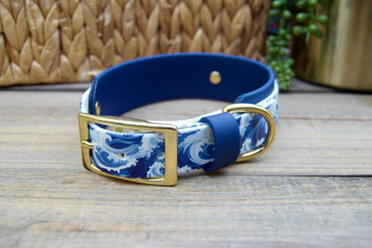 Ocean: Printed Double Layer Biothane Dog Collar