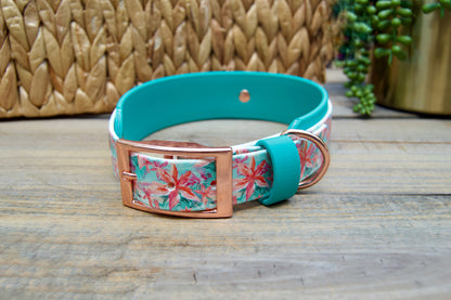 Island: Printed Double Layer Biothane Dog Collar