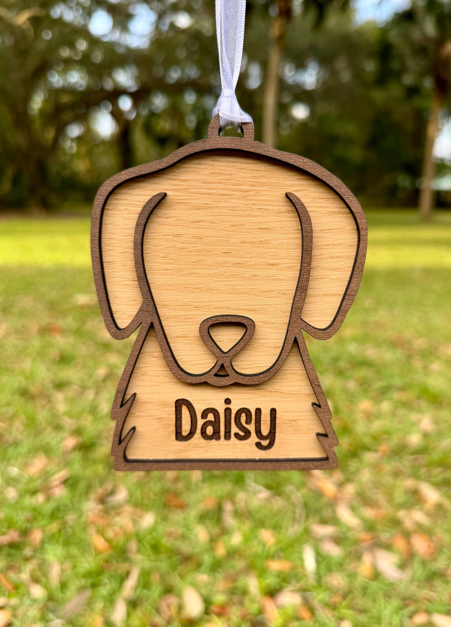 Dog Custom Silhouette Christmas Ornament