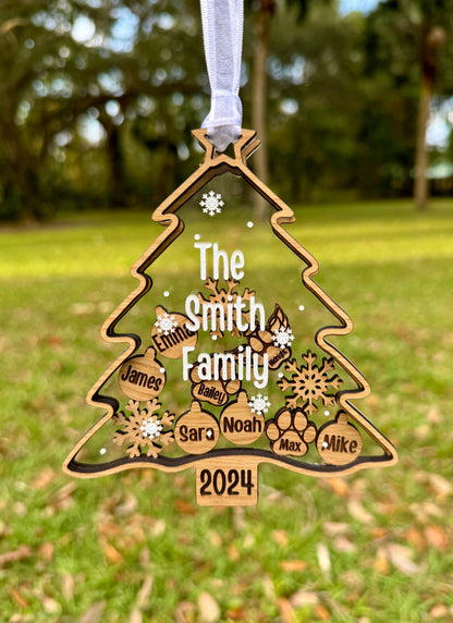 Christmas Tree Shaker Ornament