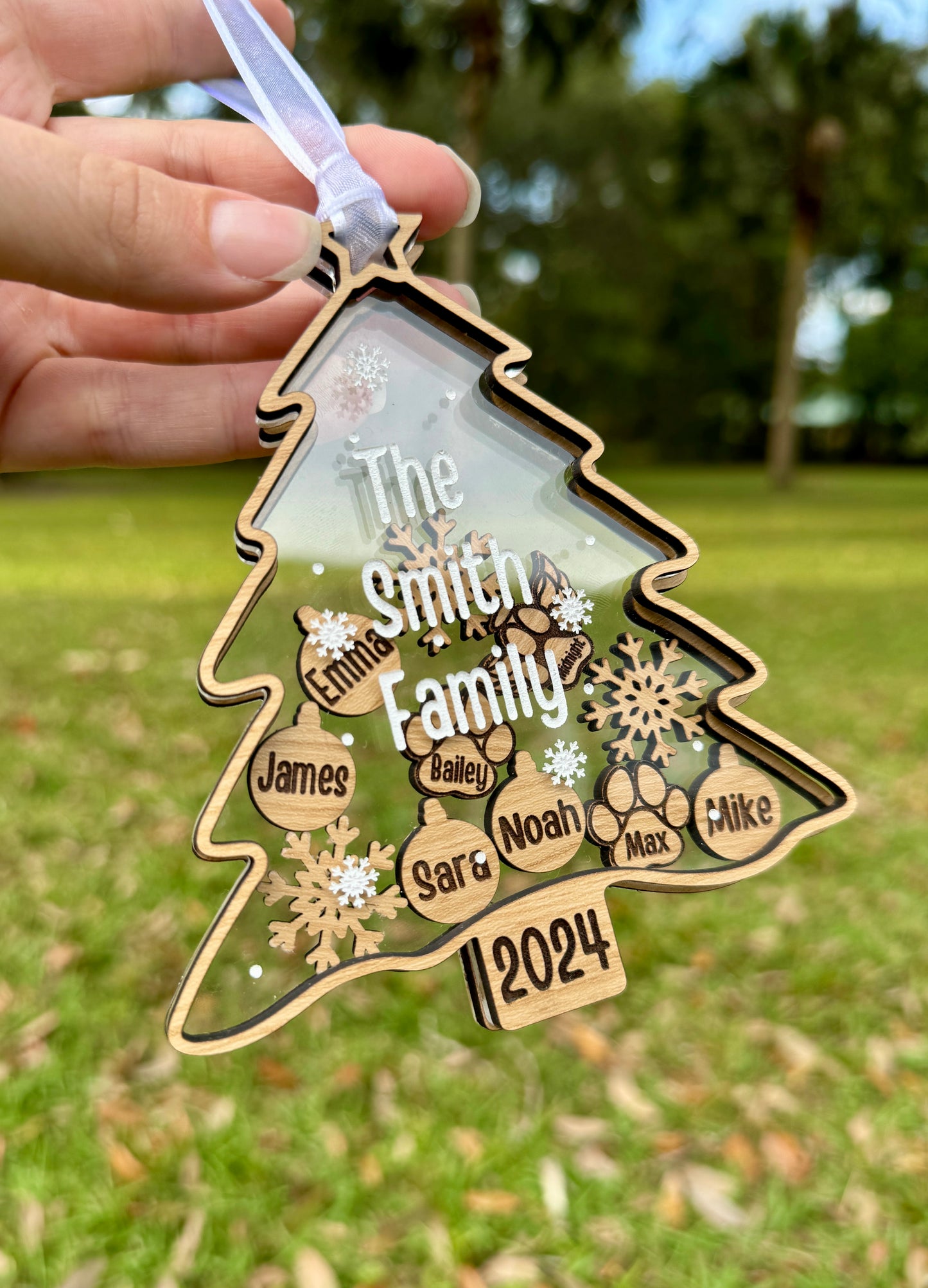 Christmas Tree Shaker Ornament