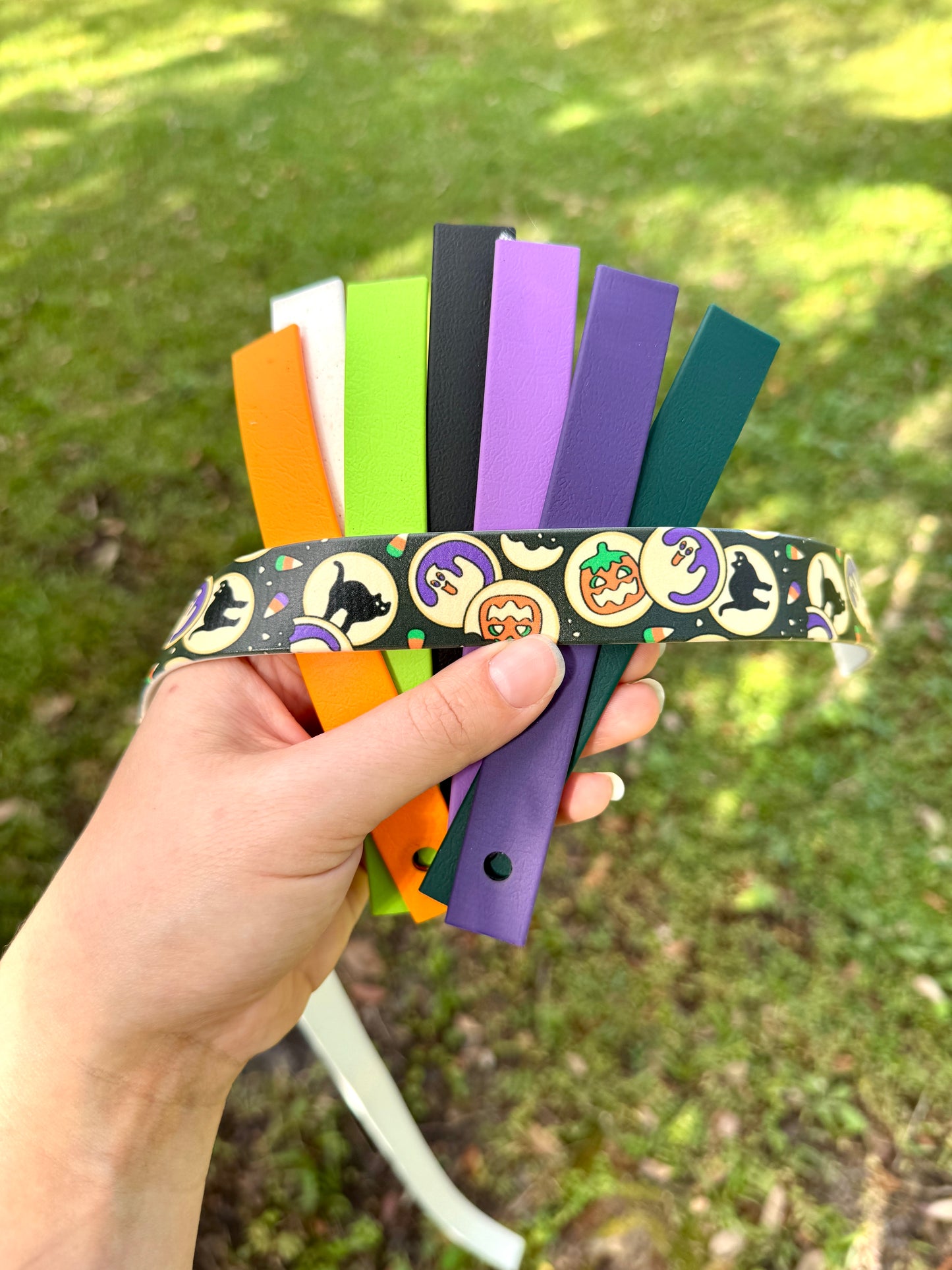 SCRAP SALE: Misprinted Halloween Cookies Double Layer Collar