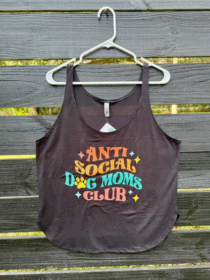 RTS Anti Social Dog Mom Club Womens Tank Top