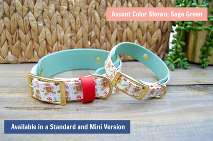 Gingerbread: Printed Double Layer Biothane Dog Collar