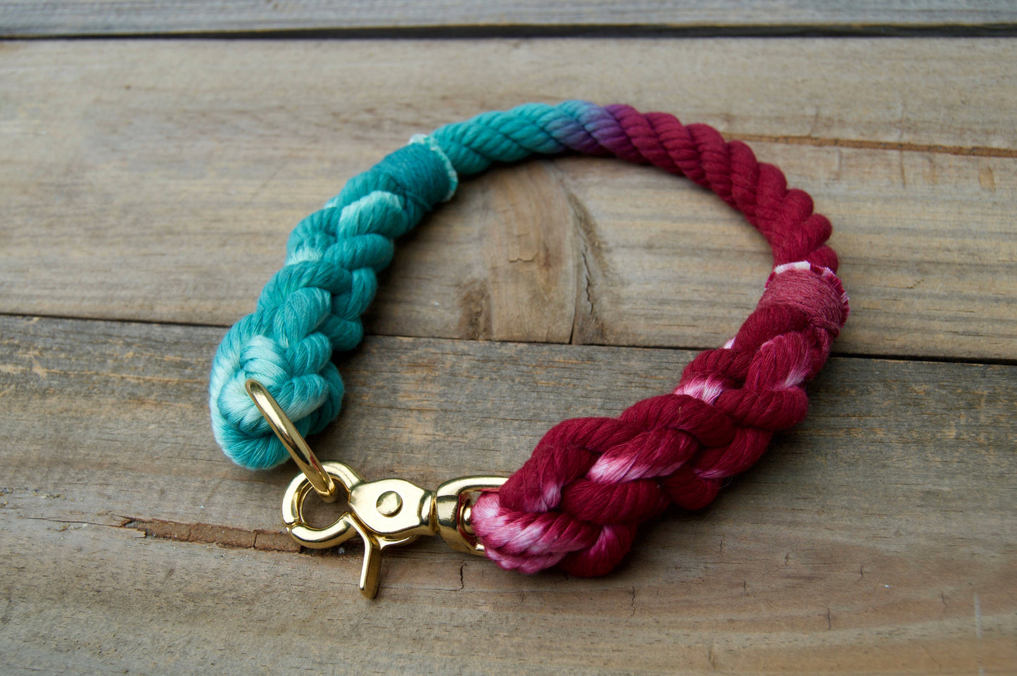 Two Color Rope Dog Collar