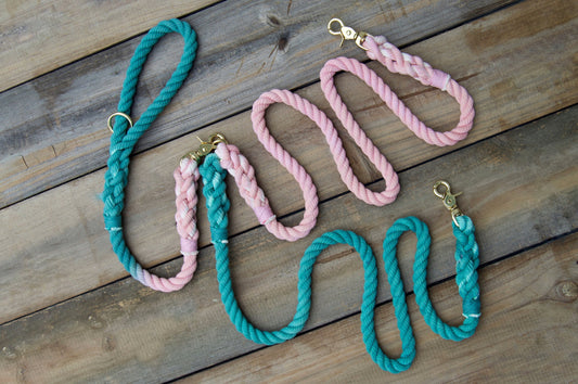 Custom Two Color Rope Dog Leash Coupler