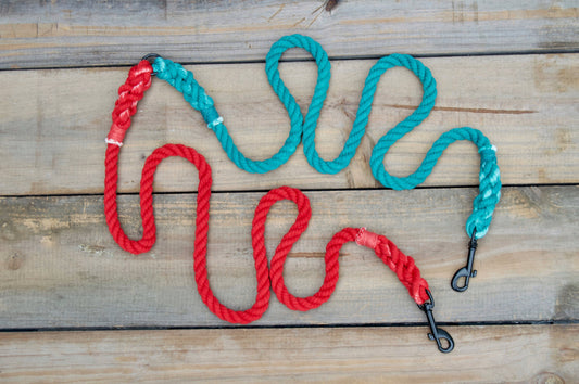 Custom Two Color Rope Dog Leash Coupler ONLY