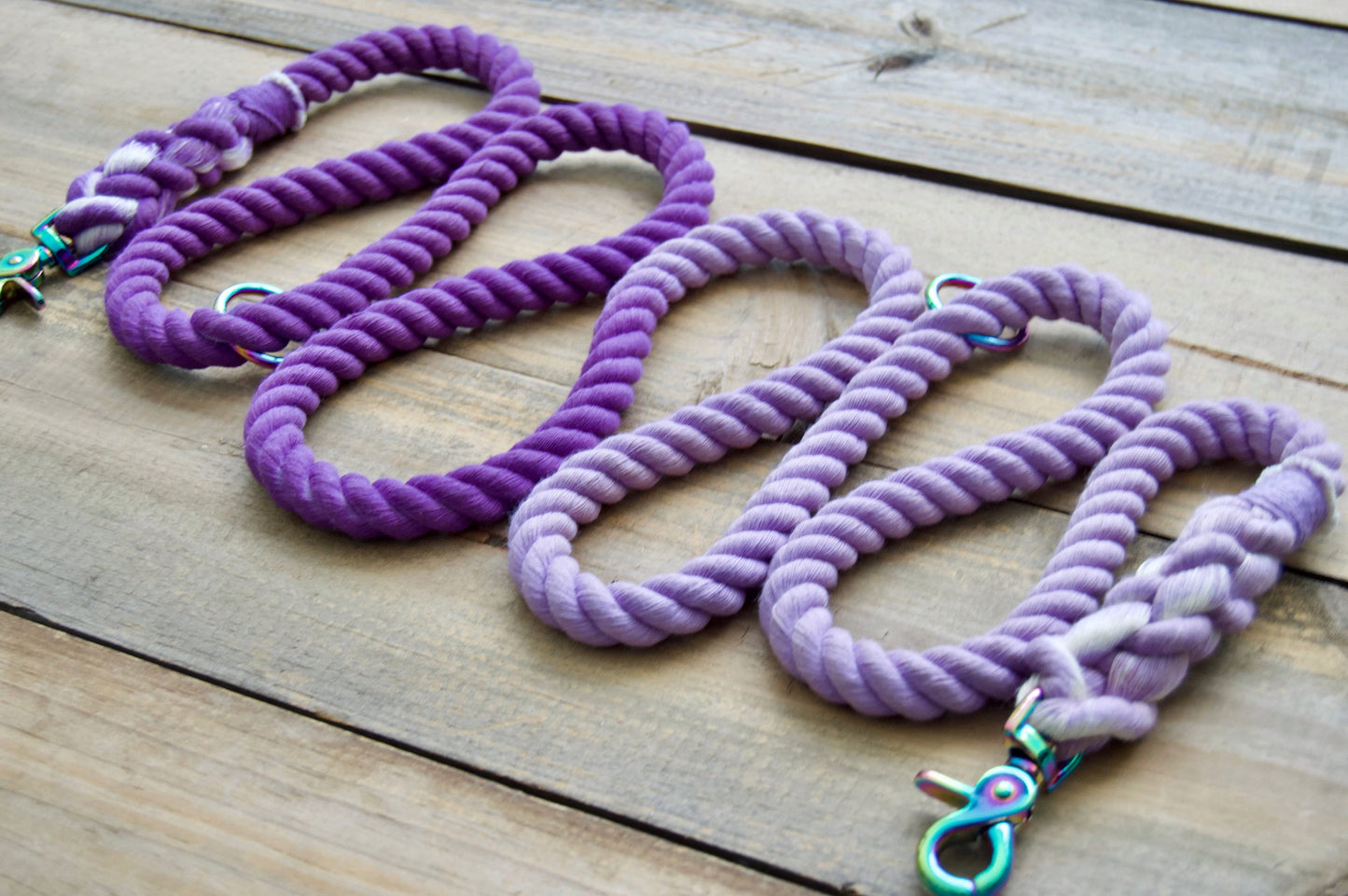 Purple-Light Purple Handsfree Rope Dog Leash