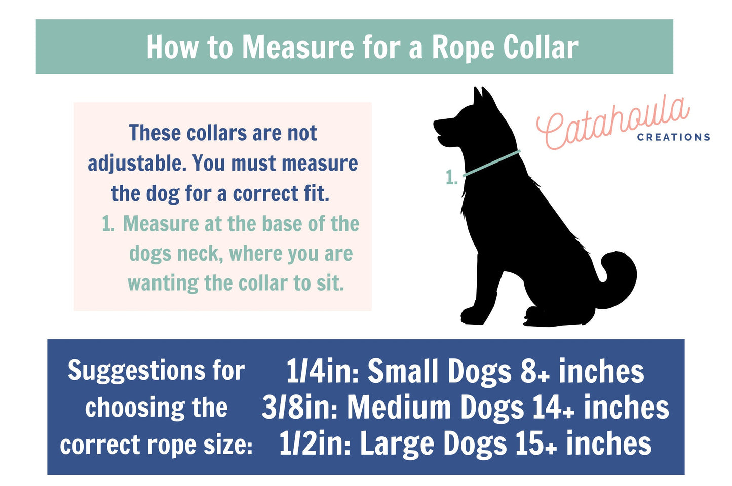 Two Color Rope Dog Collar
