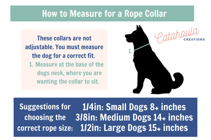 Two Color Rope Dog Collar