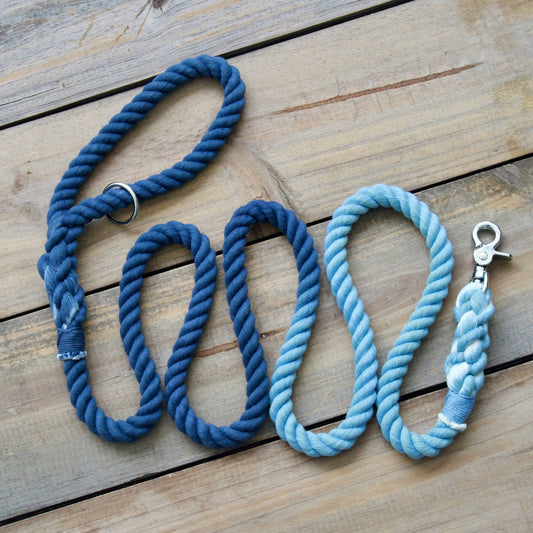 Custom Two Color Rope Dog Leash