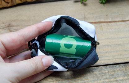 COW: Black and White Dog Poop Bag Holder