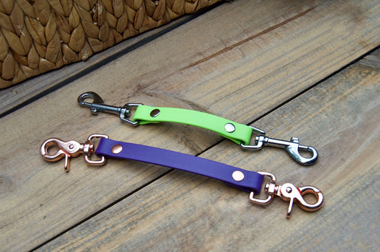 Biothane Safety Clip: Collar to Harness Strap and Prong Collar Backup