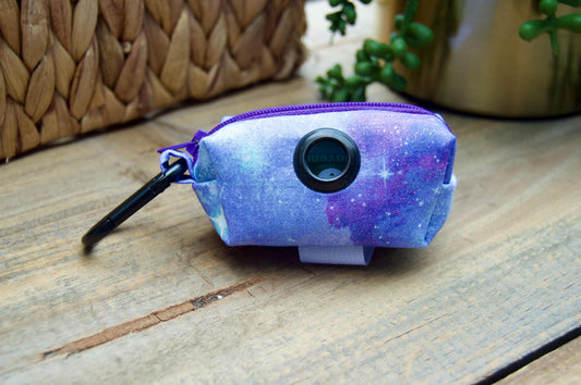 AURORA: Purple Galaxy Dog Poop Bag Holder